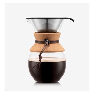 Bodum 34 oz. Pour Over Coffee Maker with Cork and Black Accents